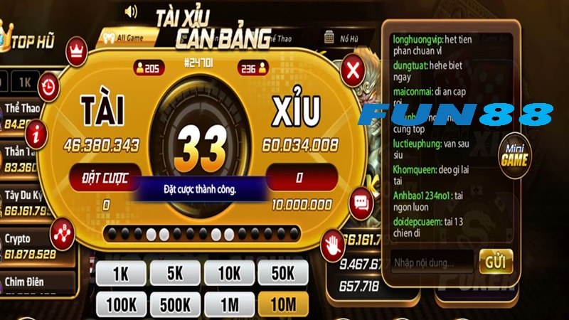 Ưu điểm bảng cầu trong game tài xỉu